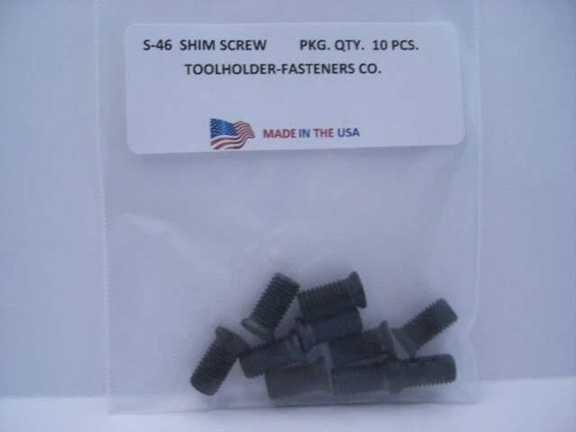 TOOLHOLDER-FASTENERS CO. PRIVATE LABEL 10 Pieces S-46 Shim Screws