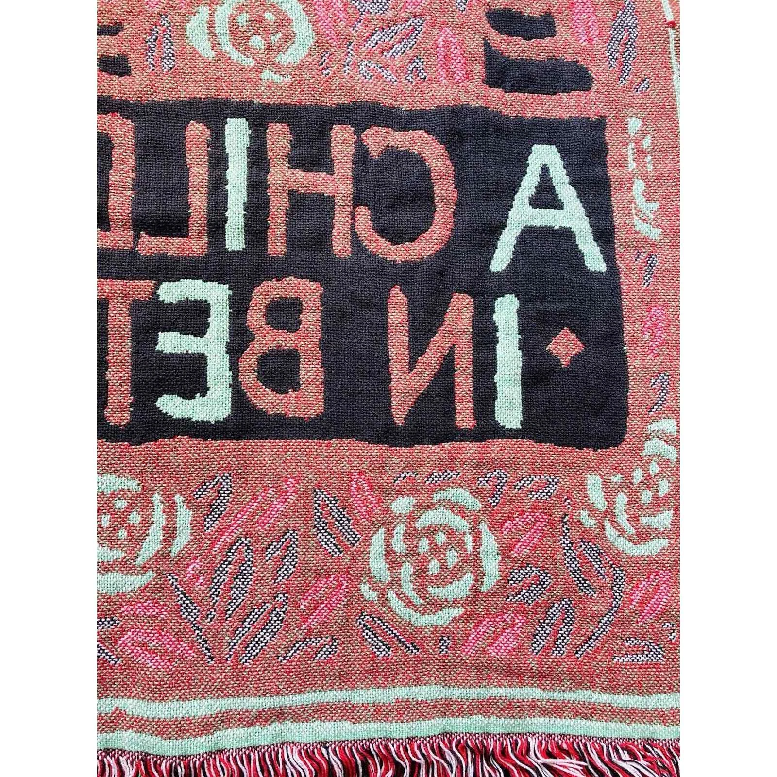 Woven Tapestry Throw Blanket Christmas Wise Men Child Born Bethlehem Reversible