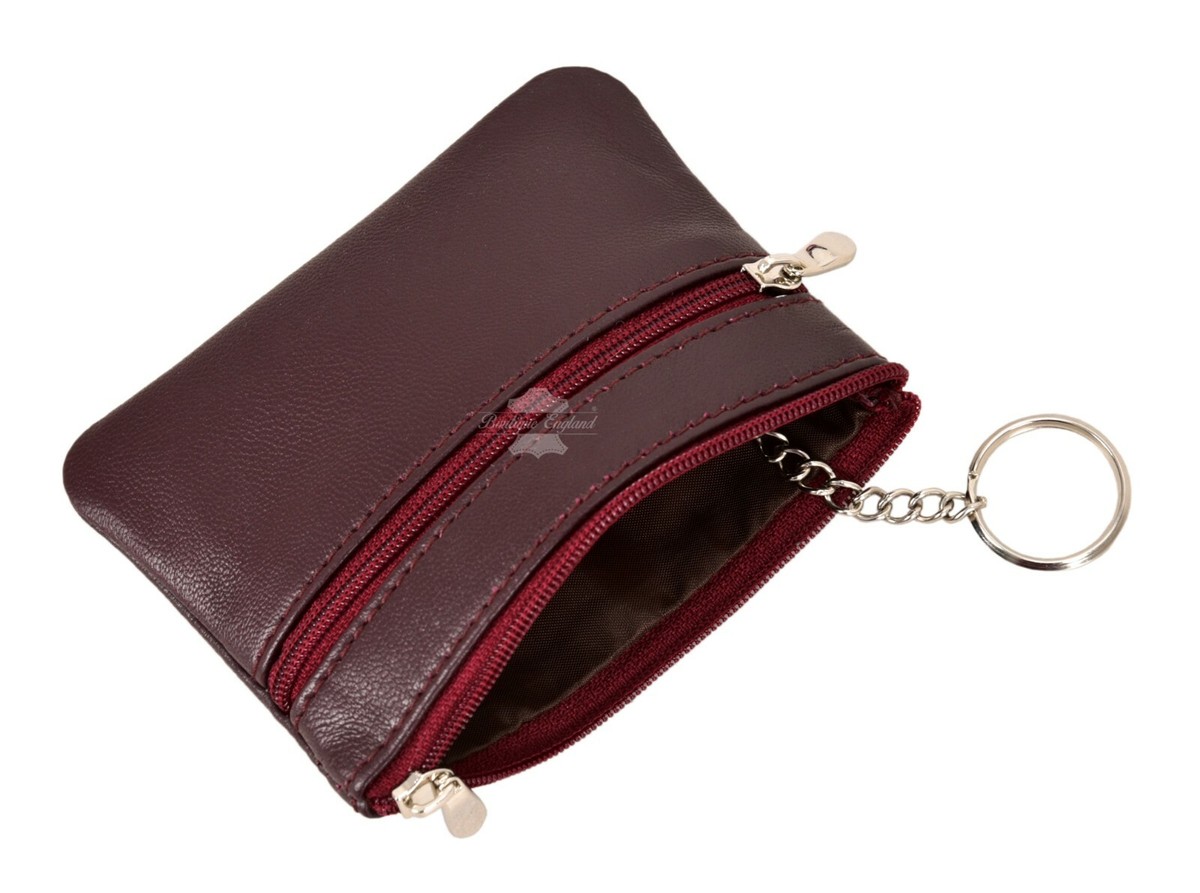 Coin Pouch CATCH ON Soft Genuine Leather Pig With Keychain India Coin Purse