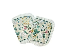 Crown Crafts Vintage Discontinued King Plantation Shams Pair Pillowcases Ruffle