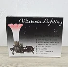 Vtg Wisteria Lighting Tiffany Style Pink White Lily Tulip Vanity Tray - Open Box