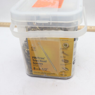 (Approx. 420) GRK Fasteners FIN/Trim Head Screws 8 x 2-1/2'' 115730