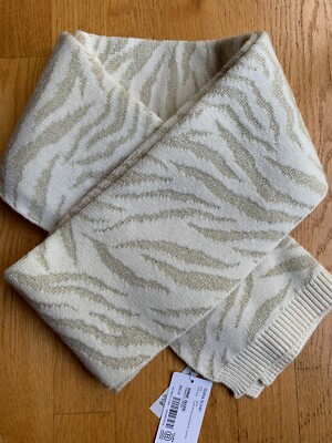 Athleta Animal print Chantilly Cream Sparkly Scarf (Brand new)