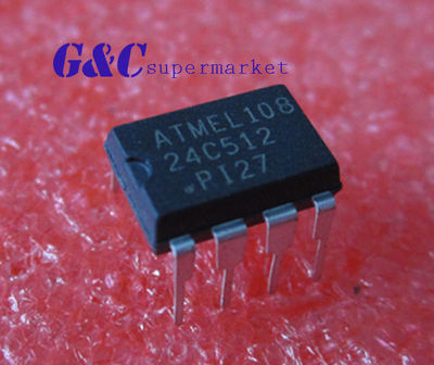 50PCS IC AT24C512-10PI-2.7 AT24C512 DIP8 ATMEL 2-wire Serial EEPROM NEW