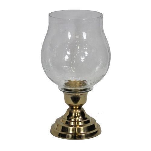 Metal & Hammered Glass~ Candle Holder ~hurricane Candle Hold