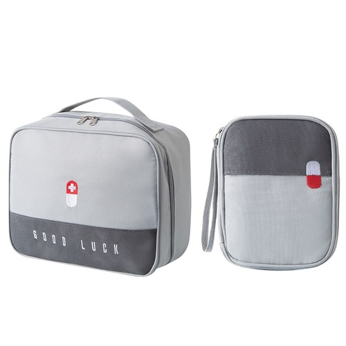 2 Pcs First Aid Kit Bags, Portable Travel Empty Medical Medicine Bag Storage Bag - Picture 15 of 15