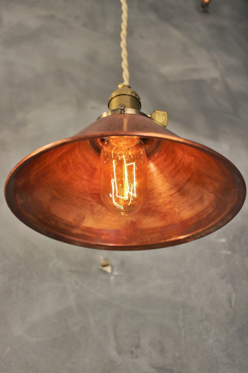 Vintage copper sale pendant light