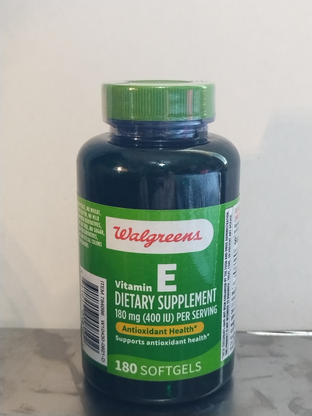 Walgreens Vitamin E Supplement 400IU Twin Pack, 200 Softgel Capsules | eBay