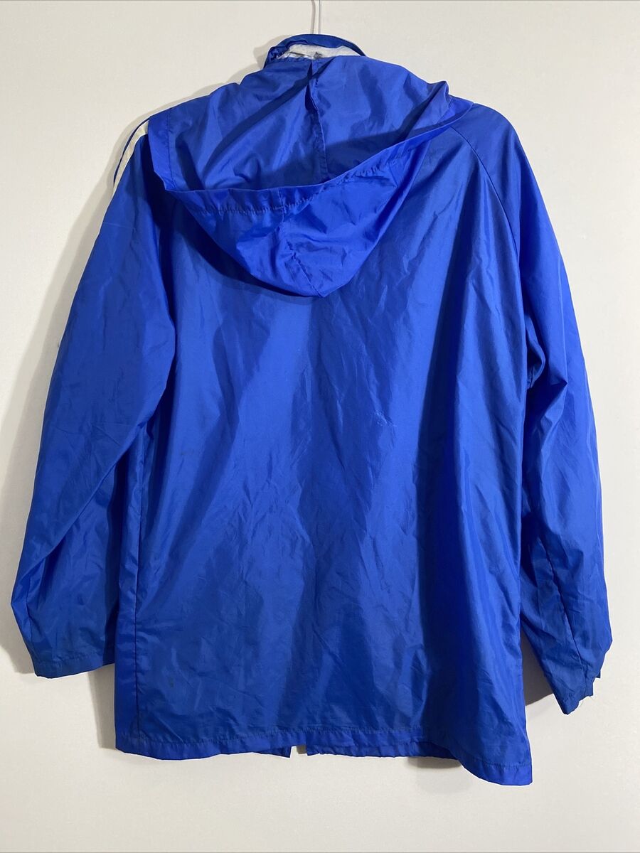 Vintage Adidas Trefoil Full Zip Windbreaker Size L Blue 80s Vintage Adidas Trefoil Full Zip Windbreaker Size L Blue 80s