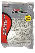 Pride Golf Tees 500 Count White Solid Hardwood Non Toxic Lead Free Safe Paint