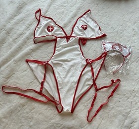 Costume Size 4XL /lingerie 4XL / Nurse Costume / Sexy Lingerie / White Lingerie 