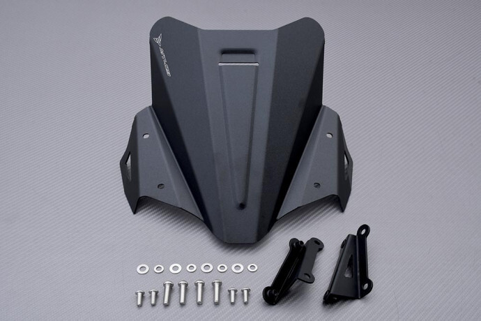 Bulle noire saute vent aluminium moto Yamaha MT-09 2021-2023