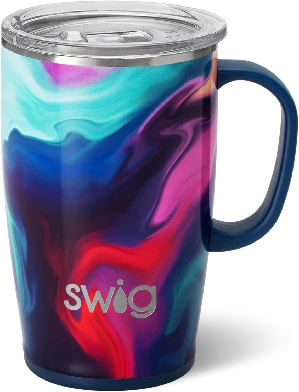 18Oz Travel Mug, Insulated Tumbler with Handle and Lid, Travel Coffee Mug, Cup H