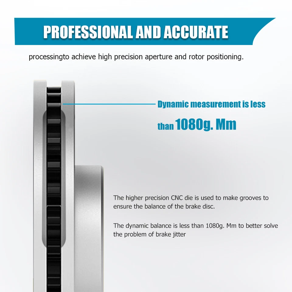 Rear Disc Rotors & Ceramic Brake Pads Set for 2009 - 2014 Toyota Matrix Scion XB - Image 3 of 4