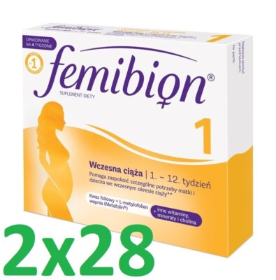Femibion 1 Frühschwangerschaft 56,  Tabl. Folsäure I Vitamine / 2x 28 Tabletten
