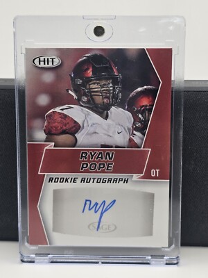 2019 SAGE Premier Draft #A85 Ryan Pope Autograph Los Angeles Rams Rookie