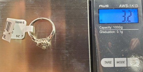 10kt Weißgold, Andenken Jazz, 1/4 cttw Diamant Ring. Größe 7 (OGJ2035) - Bild 17 von 20