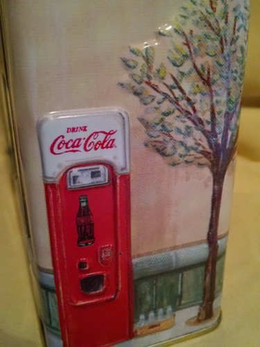 COKE TIN COCA COLA GENERAL STORE LID DOMED RECTANGULAR WELCOME DOORWAY ENTRANCE* - Picture 9 of 11