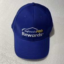 NEW My Lowe's Rewards Strapback Hat Blue One Size Adjustable Embroidered 6 Panel