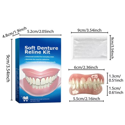 Silicone Denture Silicone Reline Kit Soft Instant Teeth For Men And Women - Picture 5 of 6