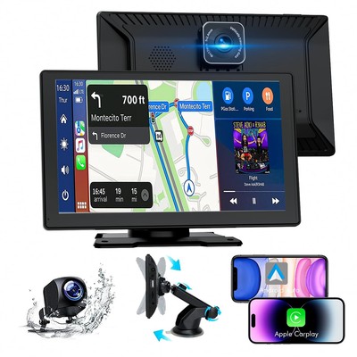 Carplay Display 9'' Apple carplay Android Auto Display mit 1080P HD Rückfahrka...