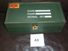 GI JOE Vintage wooden footlocker no tray a3