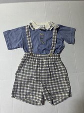 Adorable Vintage Michael James 90 s Deadstock Baby Boy 2 Piece Airplane Outfit
