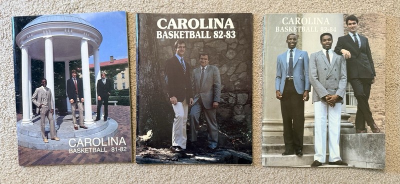 Michael Jordan North Carolina Media Guides Lot of 3   1981-82, 82-83, 83-84