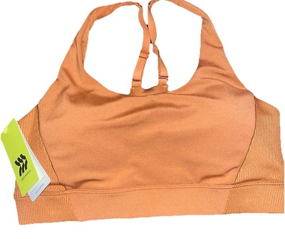 Medium Light Support Contour Flex Rib Brown Sports Bra Sz M Fits 34B 36A 36C