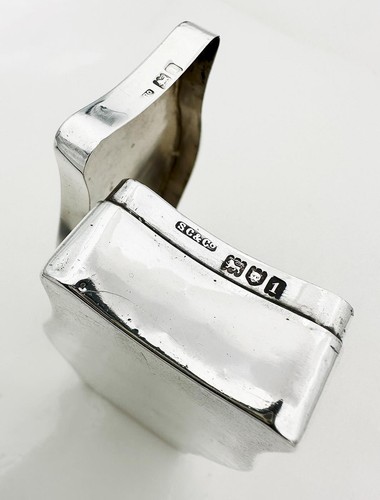 ANTIQUE TRINKET BOX STERLING SILVER EDWARDIAN London 1906 Stuart Clifford & Co - Picture 6 of 9