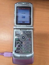 Motorola RAZR V3m - Pink tested No Battery Very Rare Cellular Flip Phone