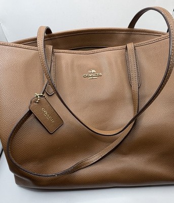 Coach City Zip Tote Saddle Brown Crossgrain Leather #F37785 | eBay