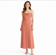 BHLDN THE Remy Cowl Neck Midi Dress Gown Sedona Sz 4 Bridesmaid Wedding NWT
