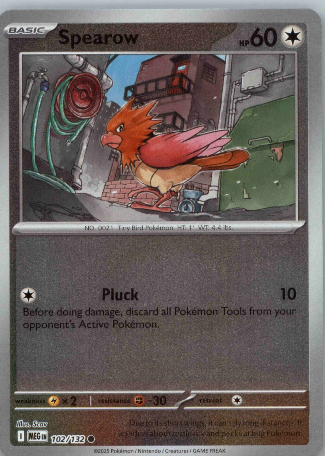 Spearow 102/132 Reverse Holo ME Mega Evolution NM
