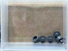 LEGO Parts - Dark Bluish Gray Tile Round 1 x 1 Bar Pin Holder - No 20482 - QTY 5