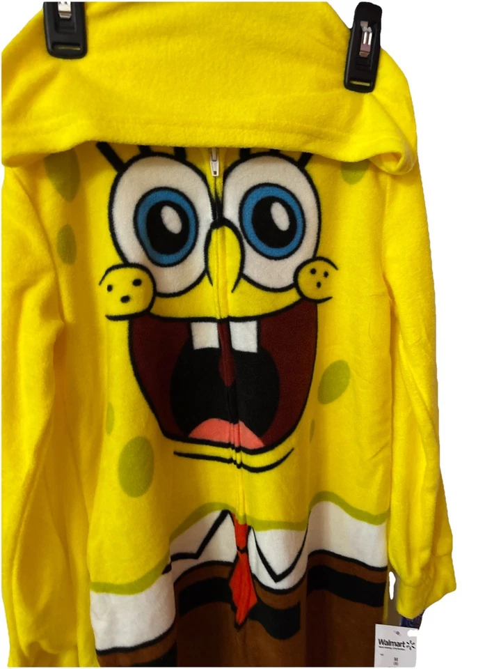 Bob Esponja Pantalones Cuadrados Pijama Niños Grande 10/12 Unión Traje Niñas Cremallera Sin Pies Foto 2 de 4