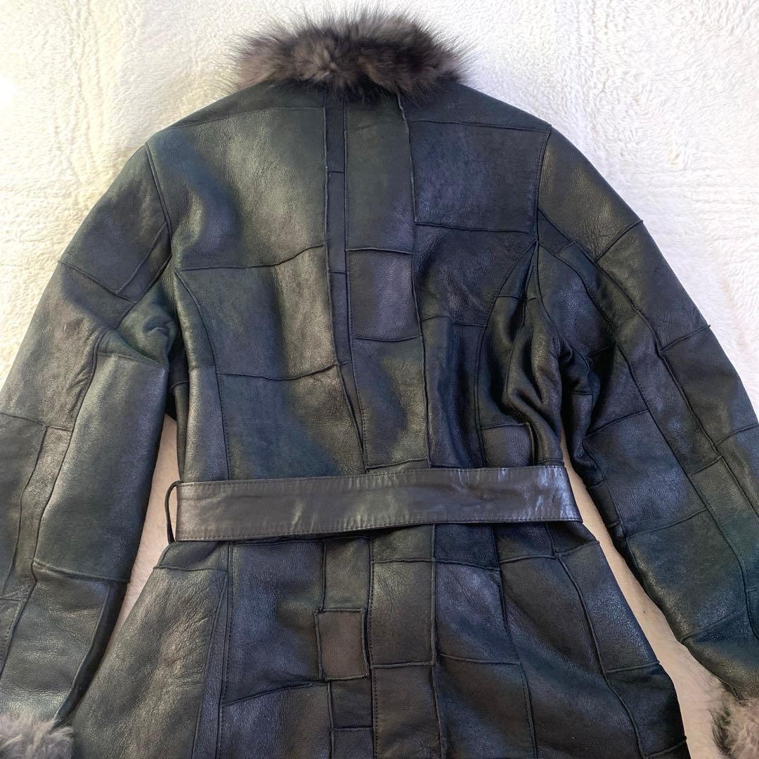 Moncada Real Shearling Patchwork Fox Fur Coat M B… - image 9