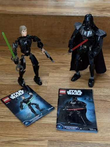 Lego Star Wars Buildable Figures Lot - Luke Skywalker 75110 & Darth Vader 75111