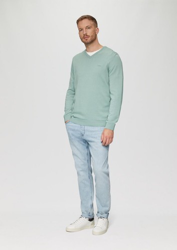 s.Oliver Herren Pullover Baumwolle Basic Strickpullover V-Ausschnitt Farben - Bild 91 von 92