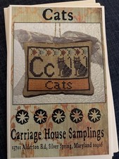 Carriage House Samplings Cats Cross Stitch Pattern 2002 Primitive