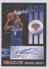 2020-21 Panini NBA Hoops Great SIGnificance Immanuel Quickley #GS-IQU Auto n1u