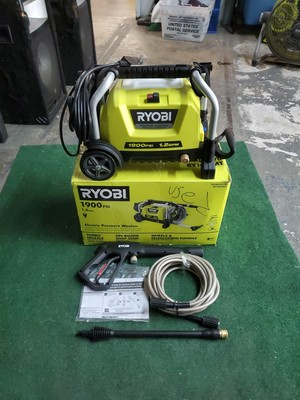 #ad Ryobi 1.2 GPM 1900 PSI Electric Corded Water Pressure Washer Kit Used **READ** $99.99