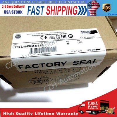 New Sealed 1769-L18ERM-BB1B AB CompactLogix 0.5MB Controller Motion US Free Tax