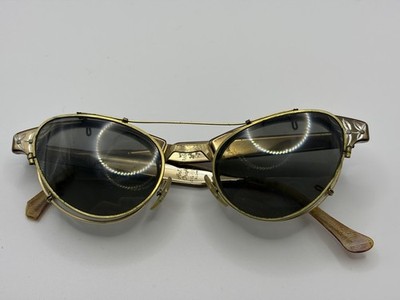 Art-Optical vintage cateye eyeglasses Good condition w original clip-on sunglass