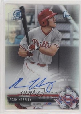 2017 Bowman Draft Chrome Pick Refractor 9/499 Adam Haseley #CDA-AH Auto 1b9b