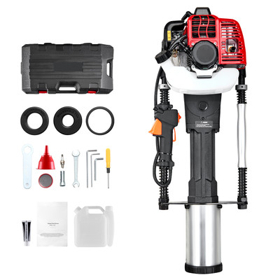 #ad VEVOR 52cc Gas Powered T Post Driver 2 Stroke Fence Pile Pounder Gasoline Engine $310.89