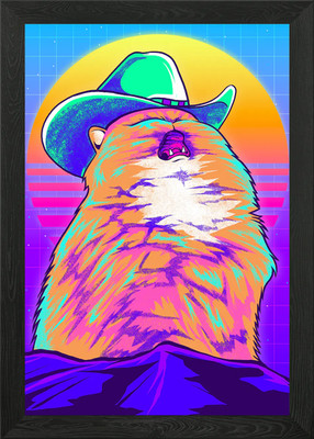 Schreiende Katze Meme gerahmtes Wandbild Poster Leinwanddruck Bild