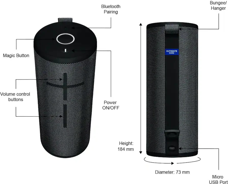 Ultimate Ears Boom 3 Portable Bluetooth Speaker - Black for sale