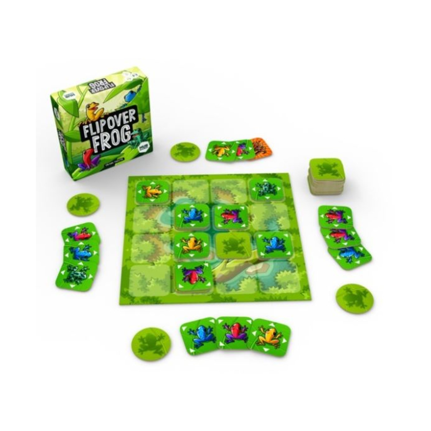 Hub Board Game Flip Over Frog Box EX/NM