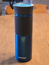 Contigo Stainless Steel Travel Mug with Auto Seal Lid and Grip, Teal Green 16oz
